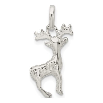 Sterling Silver 3-D Deer Pendant – view 4