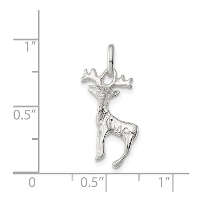 Sterling Silver 3-D Deer Pendant – view 5
