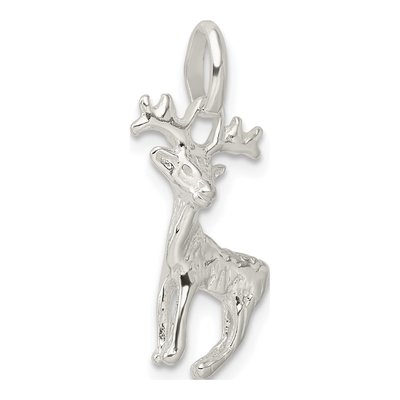 Sterling Silver 3-D Deer Pendant – view 6