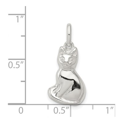 Sterling Silver Cat Pendant – view 4