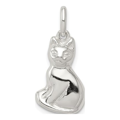 Sterling Silver Cat Pendant