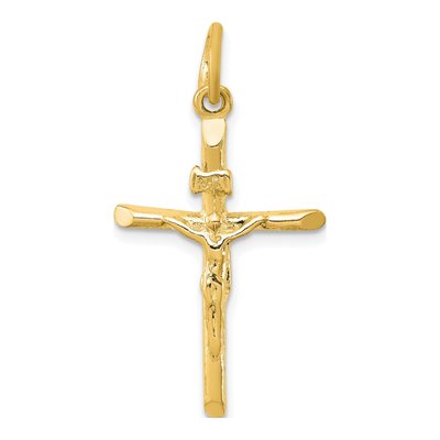 Gold-Plated Sterling Silver INRI Crucifix Pendant