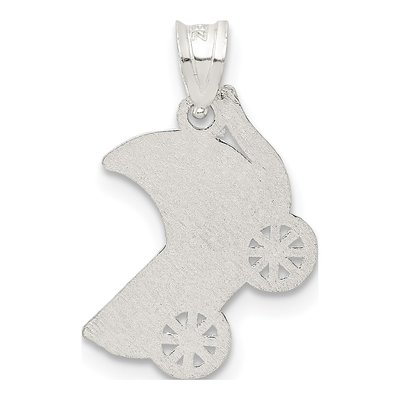 Sterling Silver Baby Buggy Pendant – view 5