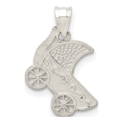 Sterling Silver Baby Buggy Pendant