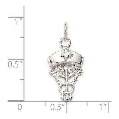Sterling Silver Nurse Symbol Pendant – view 4