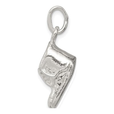 Sterling Silver 3D Baby Shoe Pendant – view 3