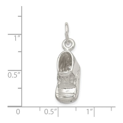 Sterling Silver 3D Baby Shoe Pendant – view 4