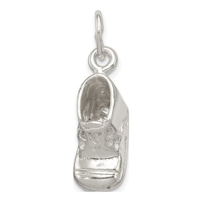 Sterling Silver 3D Baby Shoe Pendant