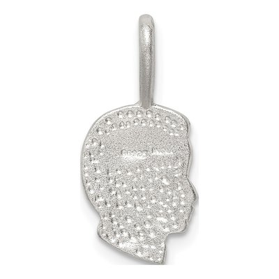Sterling Silver Boy Head Pendant – view 5