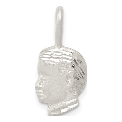 Sterling Silver Boy Head Pendant