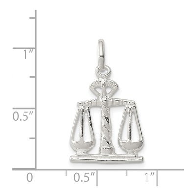 Sterling Silver Scales of Justice Pendant – view 4