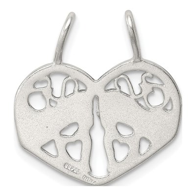 Sterling Silver Mother Daughter Heart Set Charm – view 5
