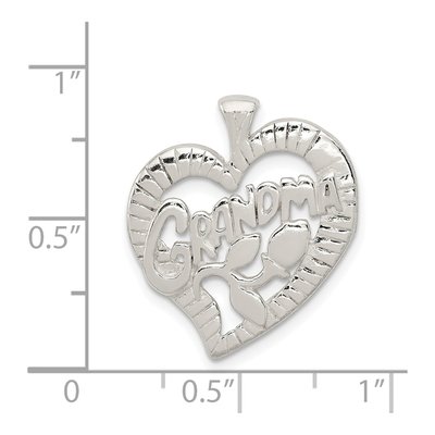 Sterling Silver Grandma Heart Pendant – view 4