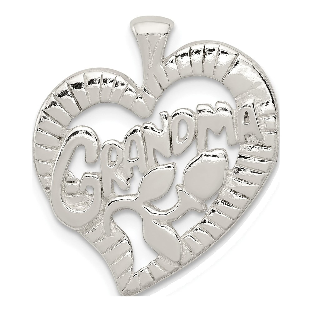 Sterling Silver Grandma Heart Pendant