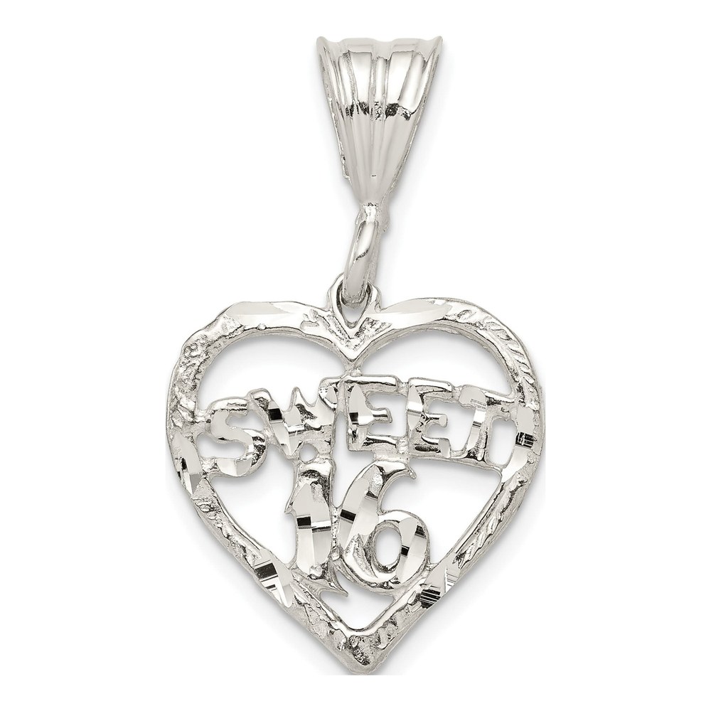 Sterling Silver Sweet 16-Heart Charm