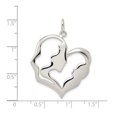 Sterling Silver Mother Baby Pendant – view 4