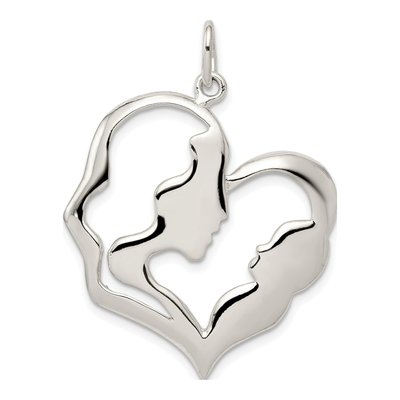 Sterling Silver Mother Baby Pendant
