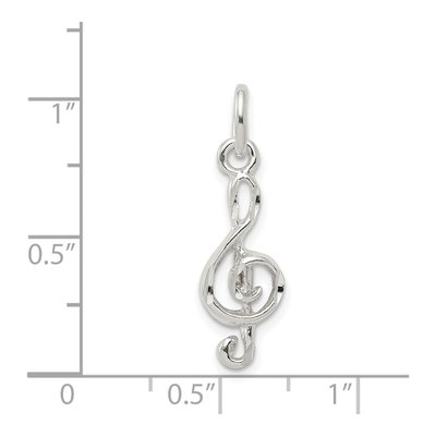 Sterling Silver Treble Clef for Music Lovers Charm – view 5