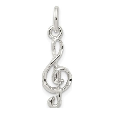 Sterling Silver Treble Clef for Music Lovers Charm