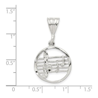 Sterling Silver Music Staff Pendant – view 5