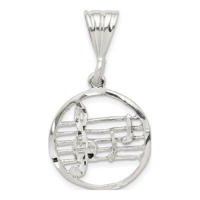 Sterling Silver Music Staff Pendant