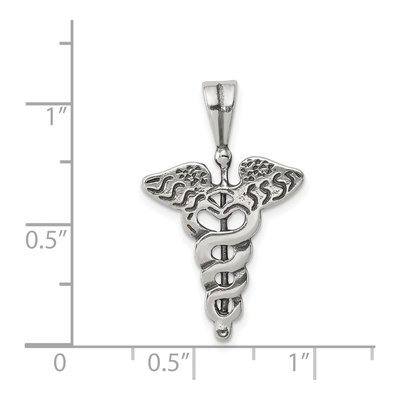 Sterling Silver Caduceus Pendant – view 4