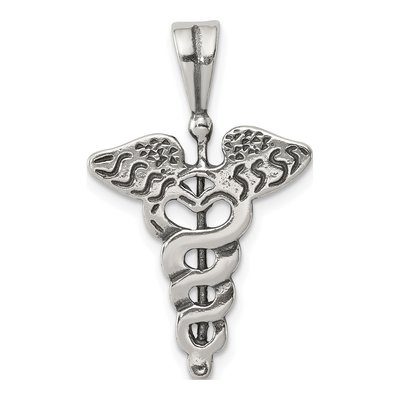 Sterling Silver Caduceus Pendant