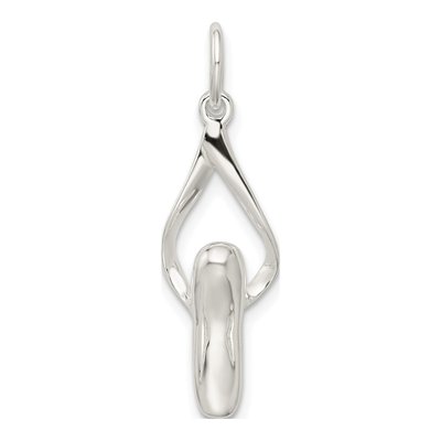 Sterling Silver Ballet Slipper Charm – view 4