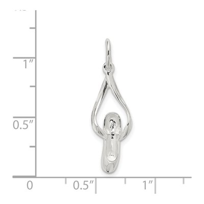 Sterling Silver Ballet Slipper Charm – view 5