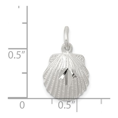 Sterling Silver Diamond-Cut Shell Charm – view 4