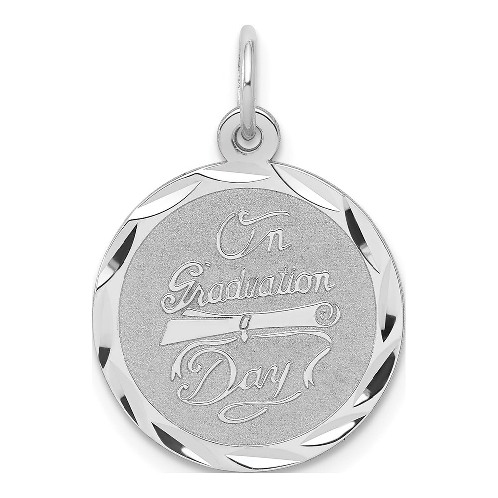 Sterling Silver Graduation Day Disc Charm