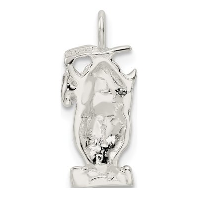 Sterling Silver Graduation Owl Charm – view 4