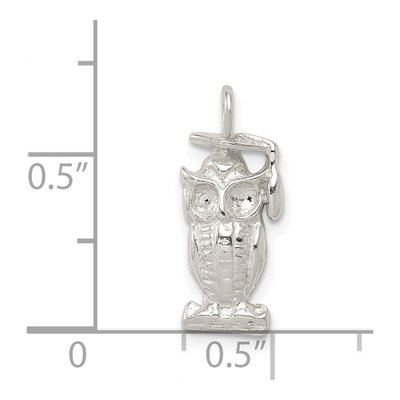Sterling Silver Graduation Owl Charm – view 5