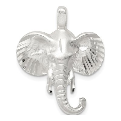 Sterling Silver Elephant Head Pendant