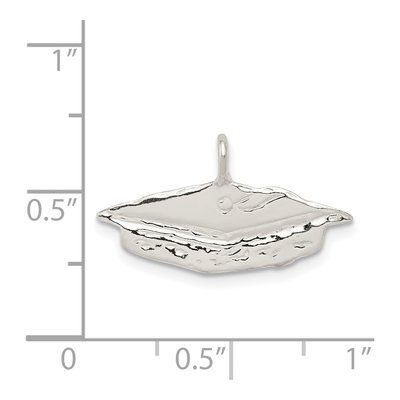 Sterling Silver Graduation Cap Pendant – view 5