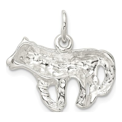 Sterling Silver Wolf Charm – view 4
