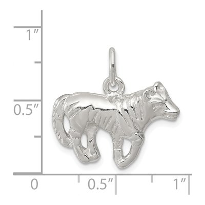 Sterling Silver Wolf Charm – view 5