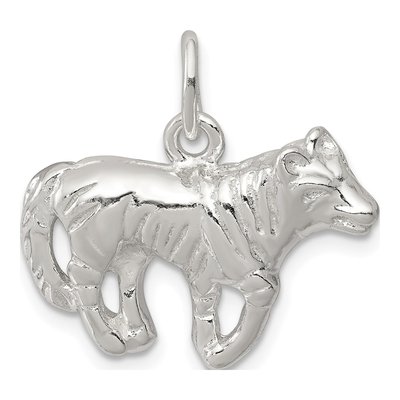 Sterling Silver Wolf Charm