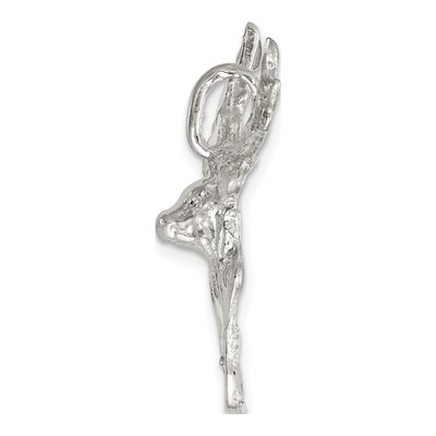 Sterling Silver Deer Head Pendant – view 3