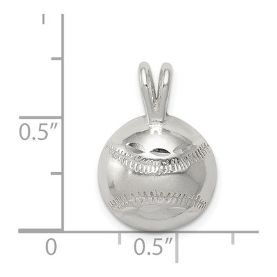 Sterling Silver Baseball Pendant – view 4