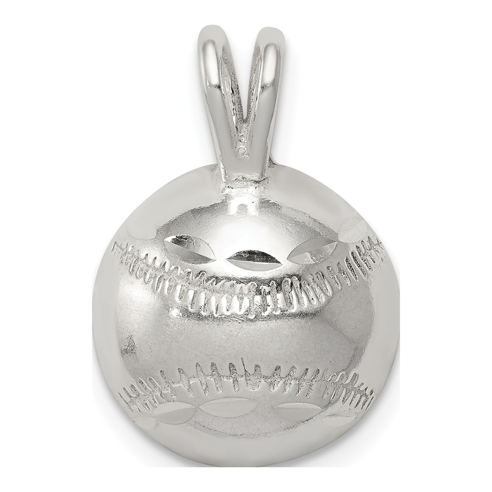 Sterling Silver Baseball Pendant