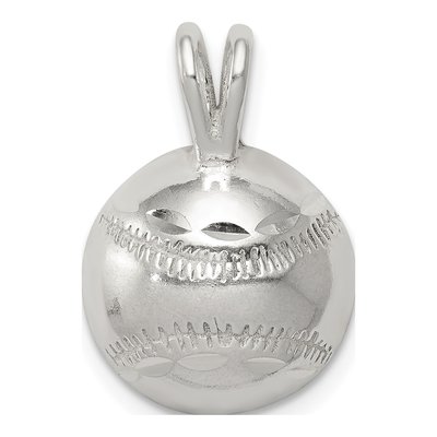 Sterling Silver Baseball Pendant