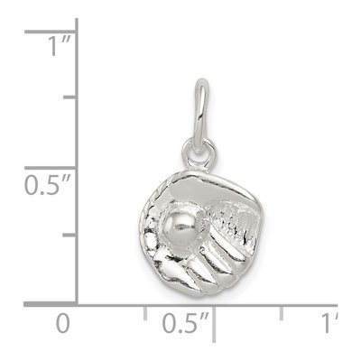 Sterling Silver Baseball Glove Charm – view 4