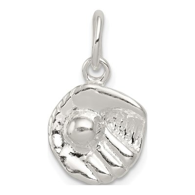 Sterling Silver Baseball Glove Charm