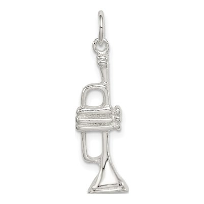 Sterling Silver 3-D Trumpet Charm – view 5