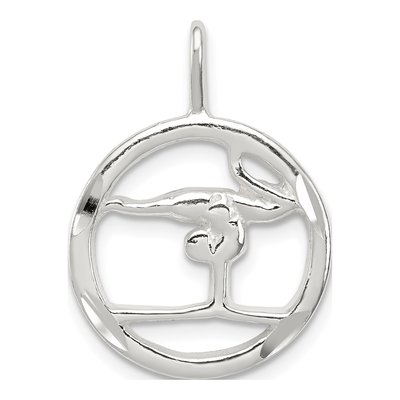 Sterling Silver Gymnastics Pendant