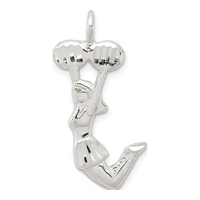 Sterling Silver Cheerleader Pendant