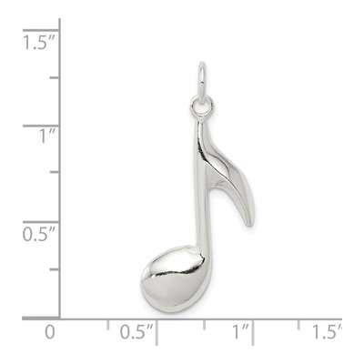 Sterling Silver Music Note Pendant – view 5