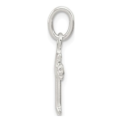 Sterling Silver Fleur de Lis Cross Charm – view 3
