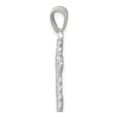 Sterling Silver Budded Cross for Kids Pendant – view 3